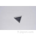 Triangle de quartz noir et blanc